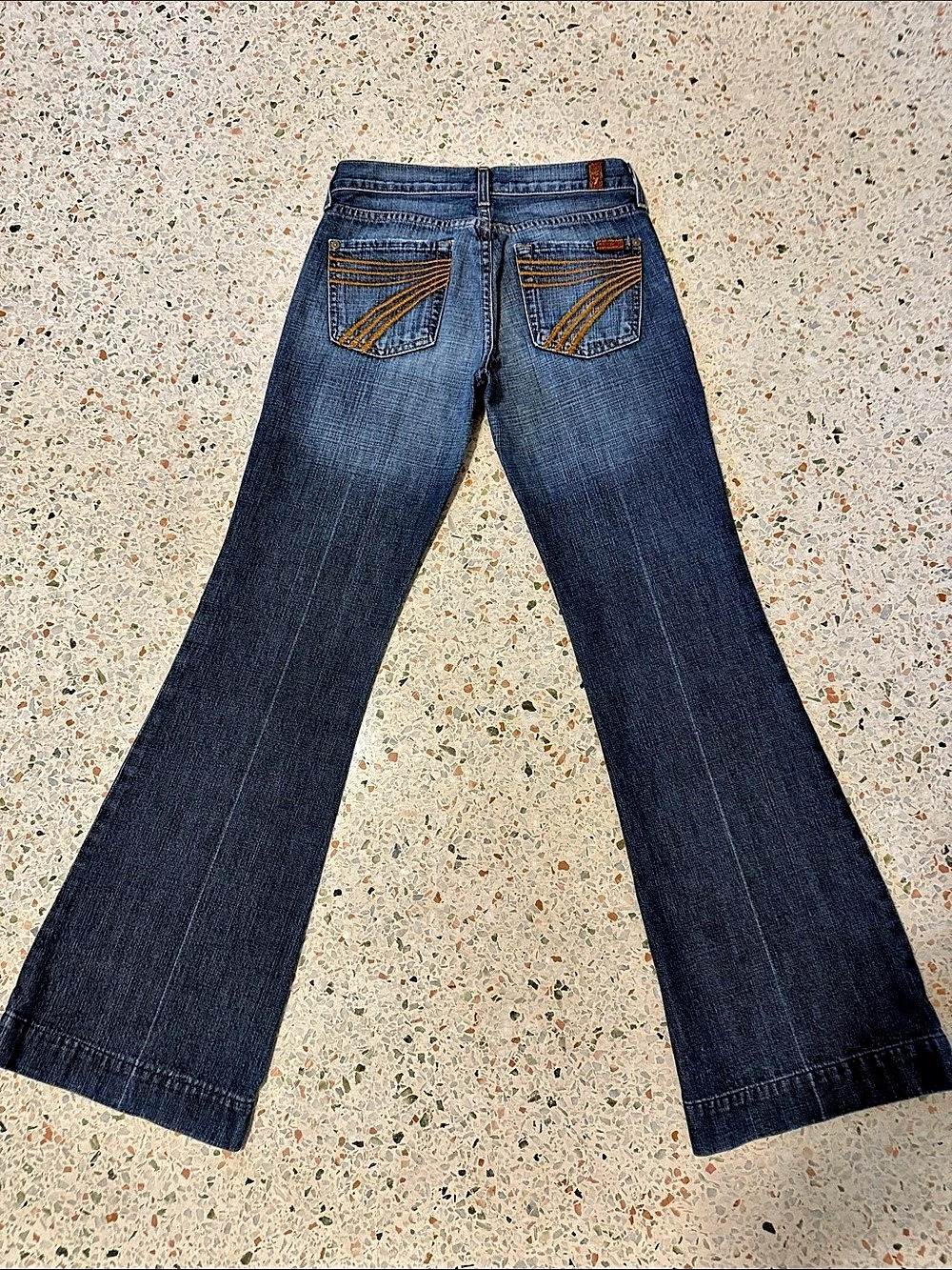 7 For All Mankind Flare Jeans Size 25/31 inseam Women's 100/cotton